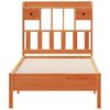 vidaXL Cama con estanter&iacute;a sin colch&oacute;n madera maciza marr&oacute;n 75x190 cm
