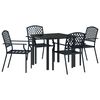 vidaXL Conjunto de Comedor de Jard&iacute;n 5 uds. Antracita