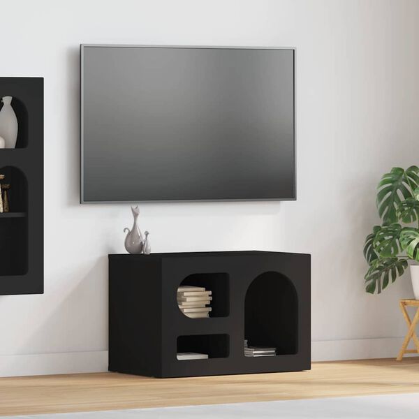 vidaXL Mueble de TV Negro 60 x 35 x 40 cm Madera de ingenier&iacute;a