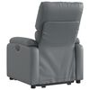 vidaXL Sillón reclinable elevable cuero artificial gris