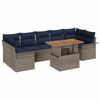 vidaXL Conjunto de sof&aacute; de jard&iacute;n 8 pcs Gris Polirat&aacute;n