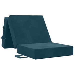 vidaXL Sof&aacute; Cama Plegable 90 x 67 x 45 cm Azul