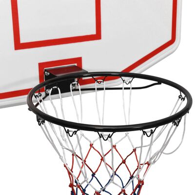 vidaXL Tablero de baloncesto polietileno blanco 109x71x3 cm