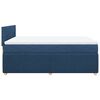 vidaXL Cama box spring con colchón tela azul 160x200 cm