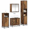 vidaXL Juego de muebles de ba&ntilde;o con caj&oacute;n 4 pcs Madera vieja