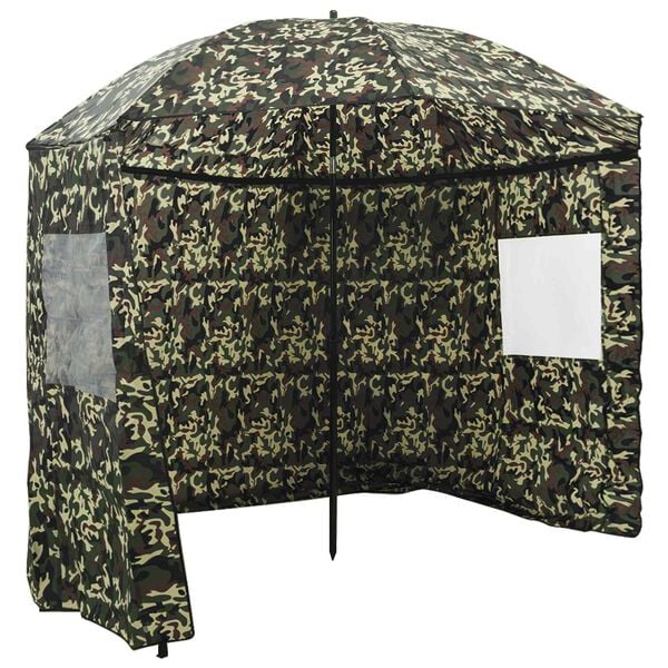 vidaXL Paraguas de Pesca Camuflaje 300 x 240 cm Poli&eacute;ster Oxford
