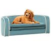 vidaXL Sof&aacute; plegable de perros coj&iacute;n lavable felpa turquesa 73x67x26cm
