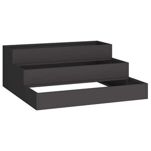 vidaXL Macetero de Jard&iacute;n Negro 90 x 90 x 35 cm Acero laminado en fr&iacute;o