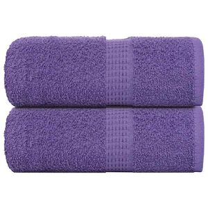 vidaXL Toallas de mano FROGN 2 uds morado 30x30 cm 360 g/m&sup2;