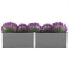 vidaXL Arriate de WPC gris 250x100x54 cm