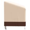 vidaXL Cubierta de banco de 2 plazas Oxford 600D beige 132x71x56/81 cm
