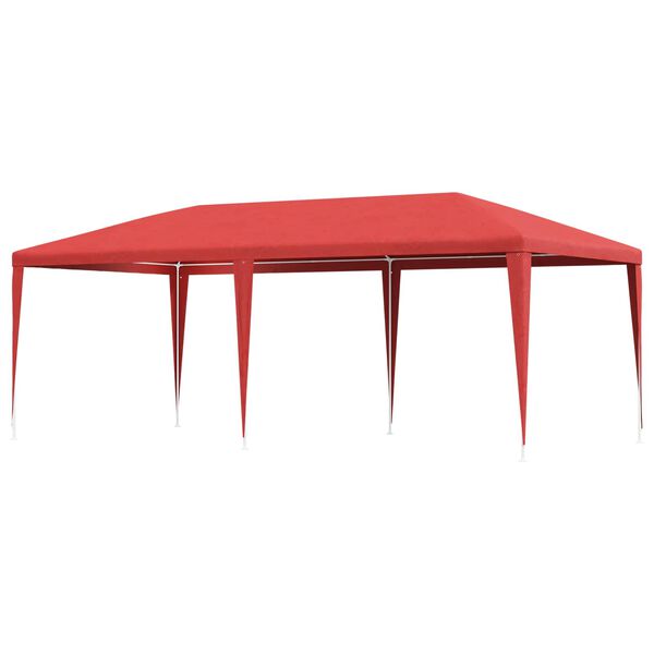 vidaXL Carpa de Fiesta Rojo 600 x 300 x 255 cm PE y acero