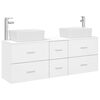 vidaXL Juego de Muebles de Ba&ntilde;o 3 uds. Blanco 53 x 34,5 x 63 cm