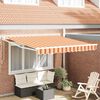 vidaXL Toldo Retr&aacute;ctil Rayado Amarillo y Naranja 300 x 250 cm
