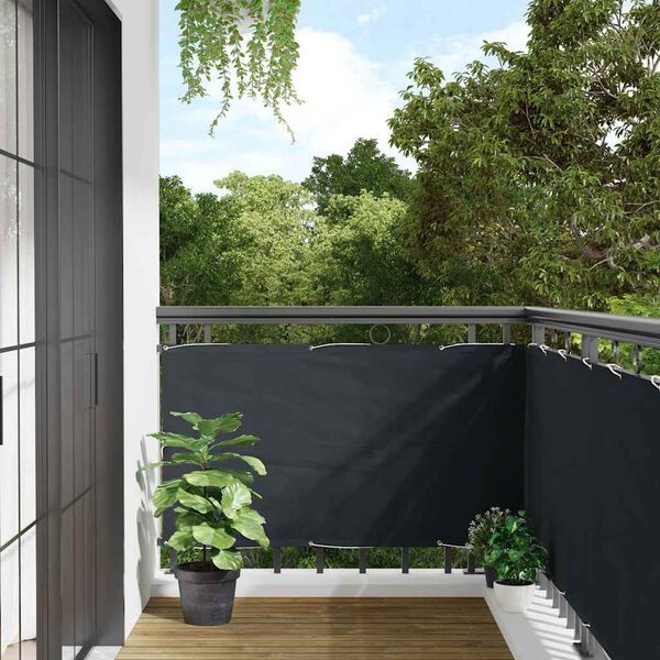 vidaXL Toldo para balc&oacute;n tela oxford 75x400 cm gris antracita
