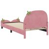 vidaXL Cama para ni&ntilde;os con cabecero Rosa 90 x 200 cm Terciopelo