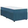 vidaXL Estructura de cama con colch&oacute;n Azul 80 x 200 cm tela
