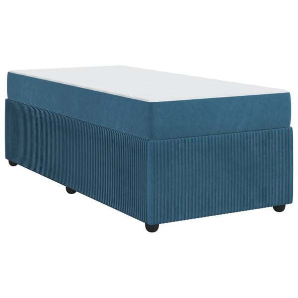 vidaXL Estructura de cama con colch&oacute;n Azul 80 x 200 cm tela