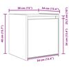 vidaXL Mesillas de noche de pared 2 uds roble ahumado 38x34x40 cm