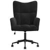 vidaXL Silla de relax con ruedas Negro 62 x 68,5 x 105 cm Terciopelo