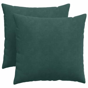 vidaXL Cojines de sof&aacute; 2 pcs Verde oscuro 50 x 50 cm Tela de pana