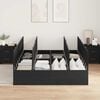 vidaXL Estructura de cama con almacenamiento Roble negro 140 x 200 cm
