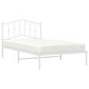 vidaXL Estructura cama sin colchón con cabecero metal blanco 107x203cm
