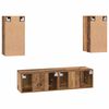 vidaXL Conjunto de mueble de TV 4 pcs Madera envejecida