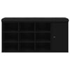 vidaXL Banco zapatero madera de ingeniería negro 102x32x50 cm