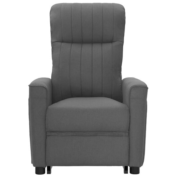 vidaXL Sill&oacute;n elevable tela gris oscuro