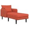 vidaXL Chaise longue de gran tama&ntilde;o Rojo Naranja Tela de pana