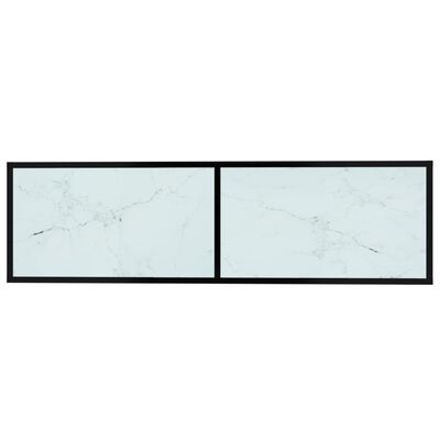 vidaXL Mueble de TV vidrio templado color mármol blanco 140x40x40,5 cm