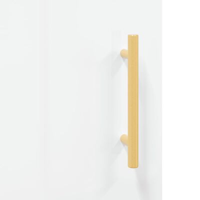 vidaXL Aparador alto madera contrachapada blanco brillo 69,5x34x180 cm