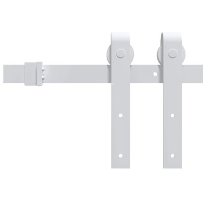 vidaXL Kit herrajes para puertas correderas de acero blanco 200 cm