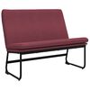 vidaXL Banco de tela rojo tinto 100x75x76 cm