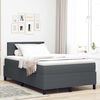 vidaXL Cama Box Spring LED Gris Oscuro y 120 x 190 cm Tela de Pana