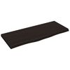 vidaXL Encimera de baño madera tratada marrón oscuro 100x40x(2-4) cm