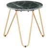 vidaXL Mesa de centro piedra real textura de m&aacute;rmol verde 40x40x40 cm