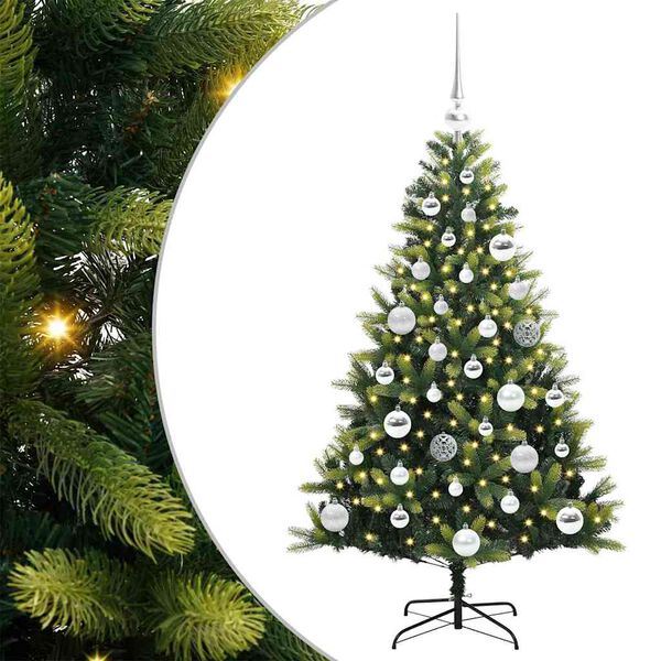 vidaXL Árbol de Navidad Artificial Articulado 150 LEDs Verde 120 cm