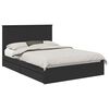 vidaXL Cama con almacenamiento Negro 140 x 190 cm Madera de ingenier&iacute;a