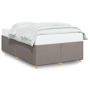 vidaXL Estructura de cama sin colch&oacute;n tela gris taupe 120x200 cm