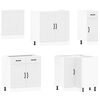 vidaXL Mueble de cocina Lucca blanco 11 piezas madera contrachapada
