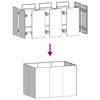 vidaXL Jardinera oxidada 120x80x80 cm acero corten