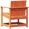 vidaXL Silla de jardín madera maciza de pino marrón cera 62x56x77 cm
