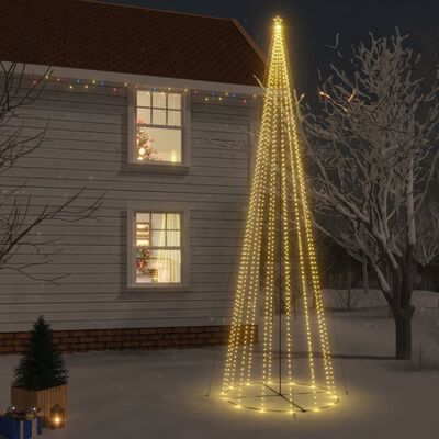 vidaXL Árbol de Navidad cónico 1134 LED blanco cálido 230x800 cm