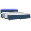 vidaXL Cama Box Spring LED con tiras LED Azul 200 x 200 cm tela