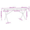 vidaXL Mesa de comedor marco X madera maciza pino acero 140x80x75,5 cm