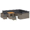vidaXL Conjunto de sof&aacute; de jard&iacute;n con coj&iacute;n con almohada 12 pcs Gris