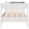 vidaXL Cama con estanter&iacute;a sin colch&oacute;n madera maciza blanca 75x190 cm