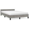 vidaXL Estructura de cama sin colch&oacute;n terciopelo gris claro 120x200 cm